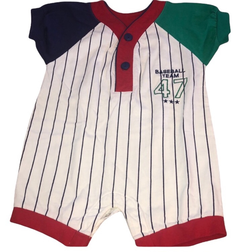 Baby Sport Baseball Onesie - Picture 2 of 3